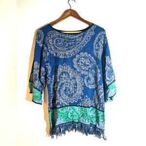 Ruby Rd. Blue and White Knit Top